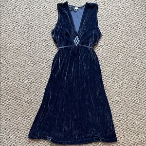 Chan Luu Navy Velvet Dress